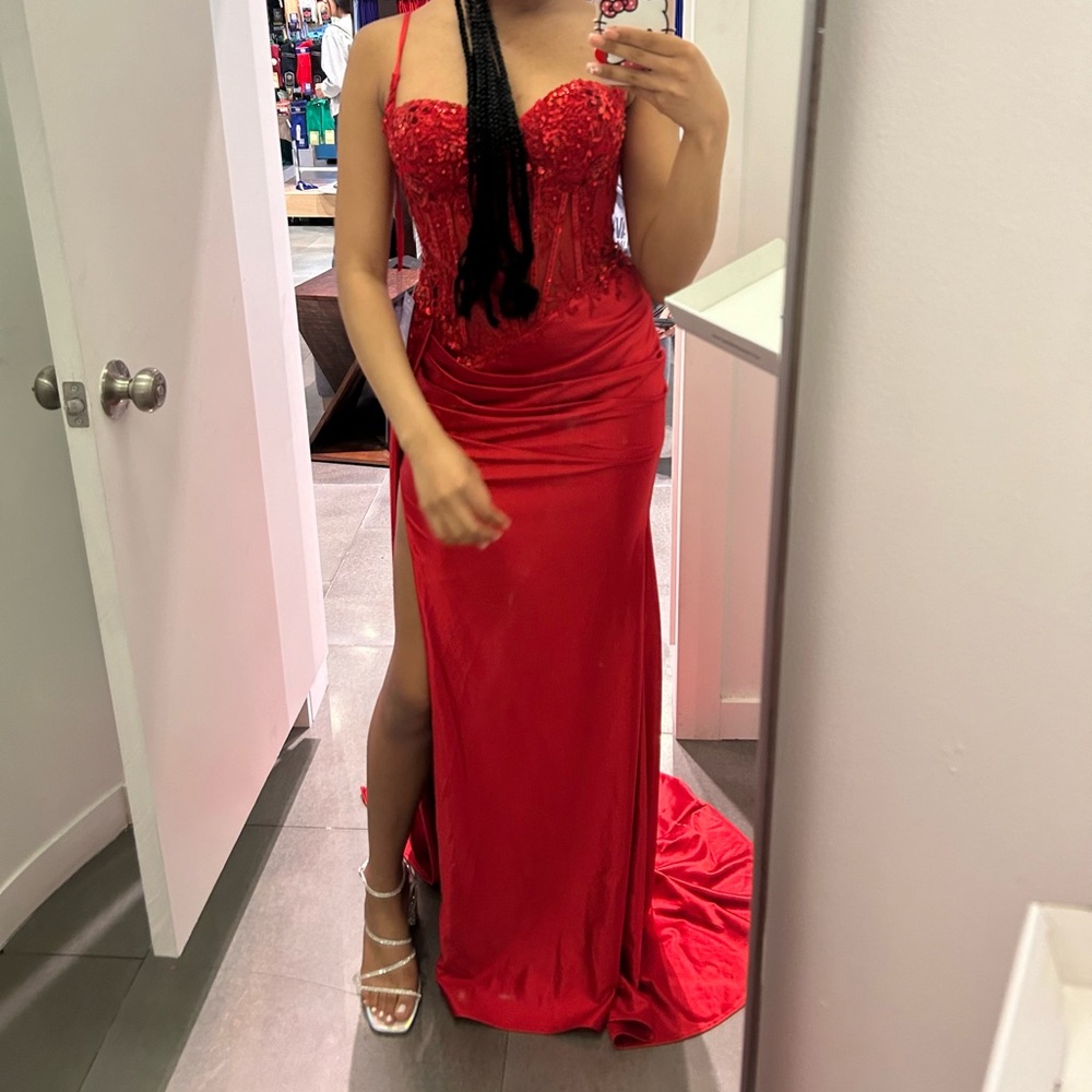 Ladivine Red Prom Dress